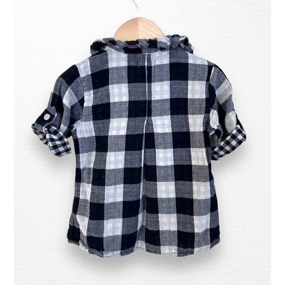 Joe Fresh Textured Plaid Tunic Top, Size 4 - Picture 2 of 8